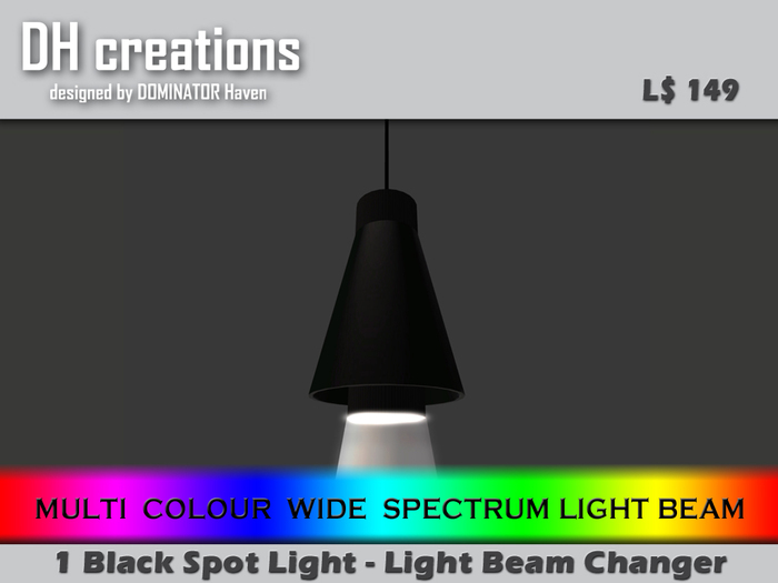 1 Black SPOT LIGHT - Multi Colours Light Changer