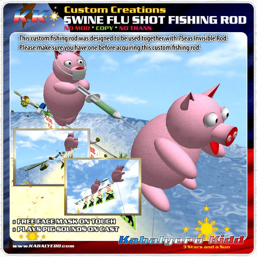 *KK* Swine Flu Shot Fishing Rod (Boxed)