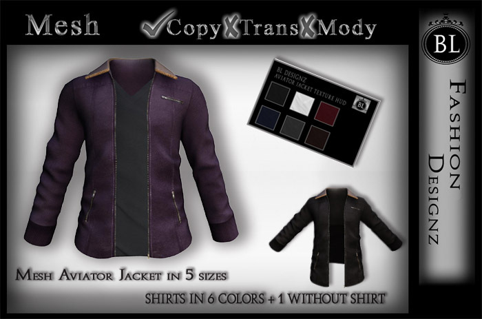 BL Designz - Aviator Jacket purple