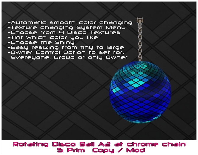 Disco Ball A2 (Choose from 4 Disco Textures!)