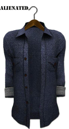 .::()A()::. Medium :Denim: OpenShirt MESH