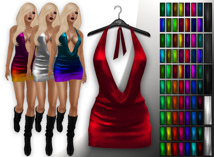 Little Satin Dress - 75 Colors