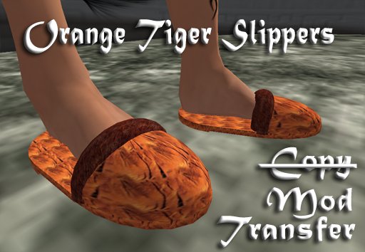Orange Tiger Slippers