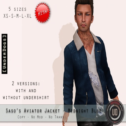 [UD] - Saso's Aviator Jacket - Midnight Blue - Mesh (Bag)