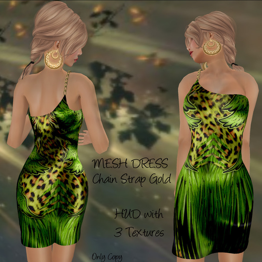 Anais' Mesh Dress Chain Strap Gold