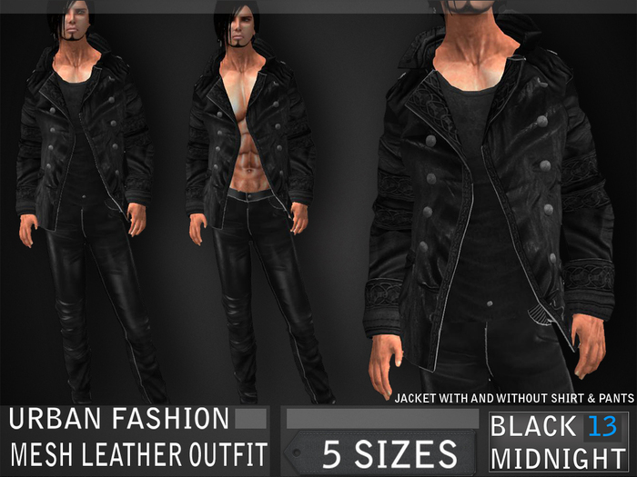 Mesh Leather Outfit (Blackmidnight13)