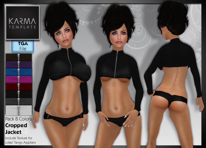 Karma Template - Tga - Cropped Jacket with Lolas - 8 colors