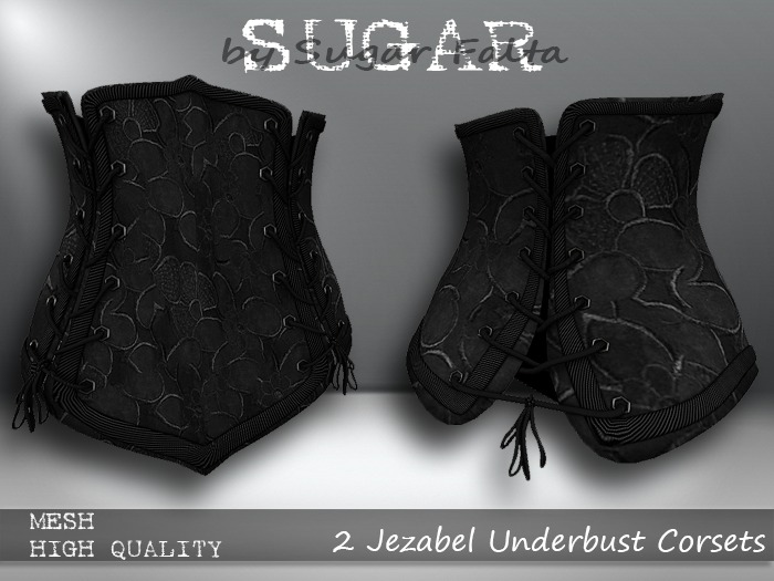 SUGAR Jezabel Underbust Corset - LEATHER PETAL Boxed