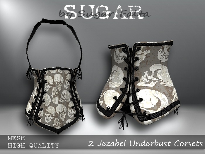 SUGAR Jezabel Underbust Corset - SKULLY Boxed