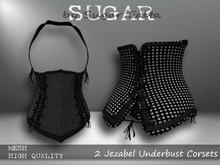 SUGAR Jezabel Underbust Corset - STUDDED Boxed