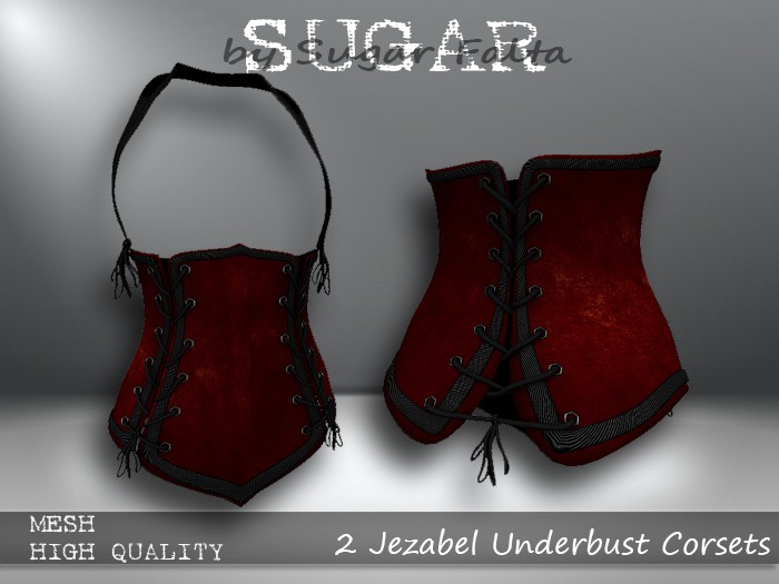 SUGAR Jezabel Underbust Corset - RED VELVET Boxed