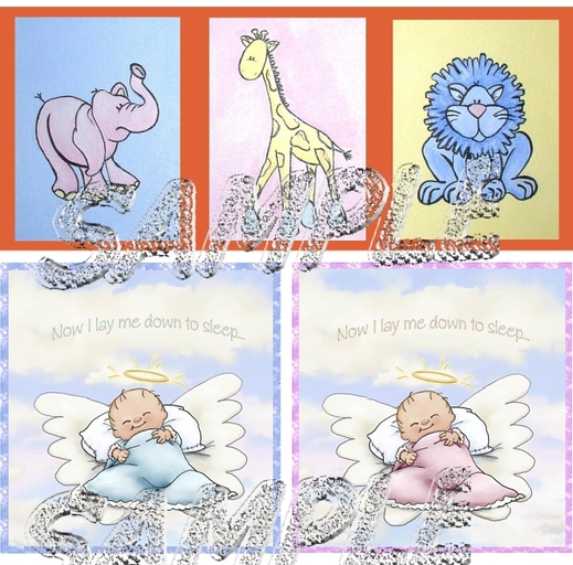 Baby room paintings - 6 objects