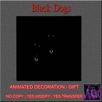 Second Life Marketplace - BBD - black dogs (Animated Decoration / GIFT)