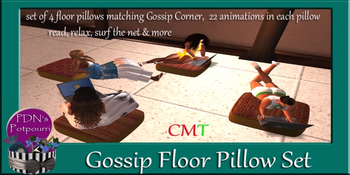 PDN: Gossip Floor Pillows Boxed