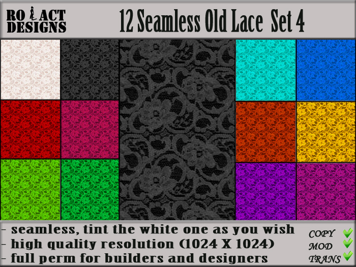 Ro!Act Designs 12 Seamless Old Lace Set 4