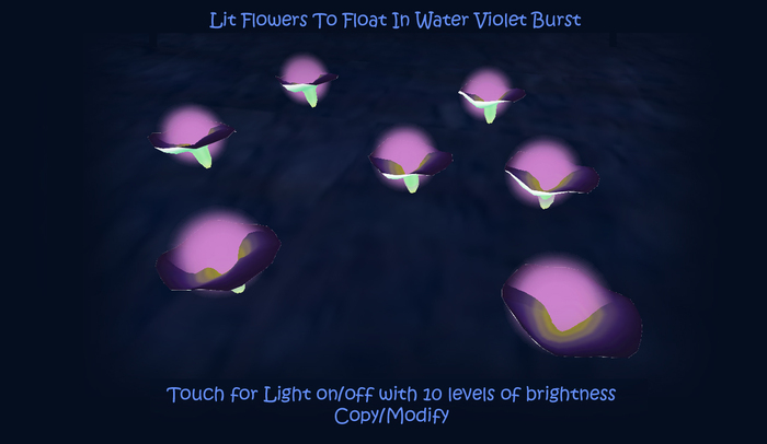 Lit Flowers To Float In Water Hint Of Peach  *CHB*