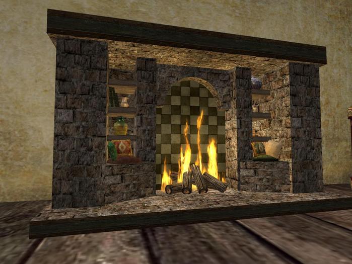 {PB}Old romantic {mesh} fireplace