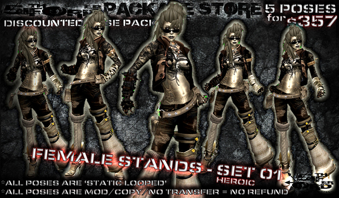 ~5ifth Pack~ Female Stands - Heroic - Set 01
