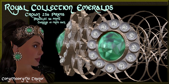 Royal Crown Collection - Emeralds & Diamond Set Boxed