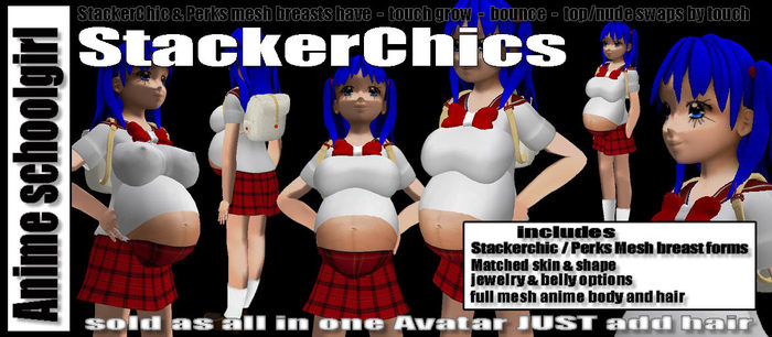 Anime schoolgirl