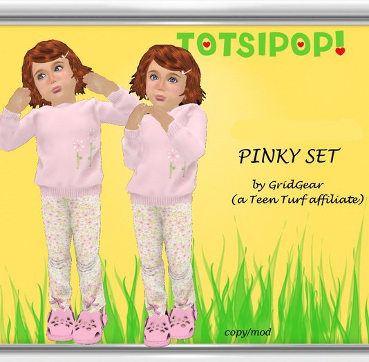 TOTSIPOP! Pinky Mesh Clothing Set