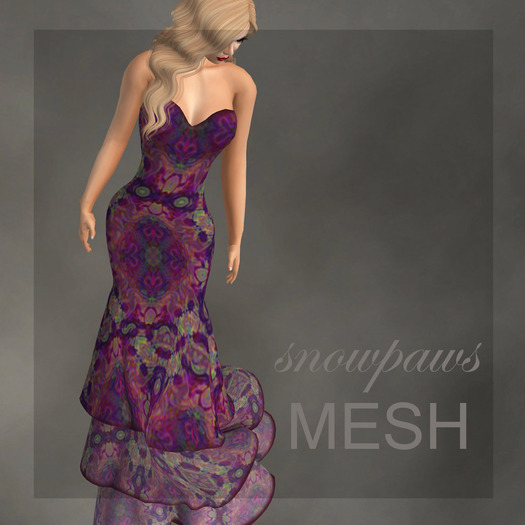 .Snowpaws -Lilith Mesh Tier Gown - Demo