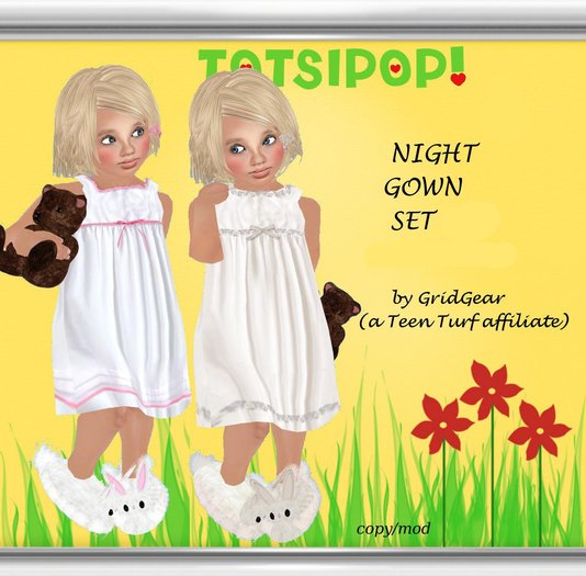TOTSIPOP! Nightgown Mesh Clothing Set