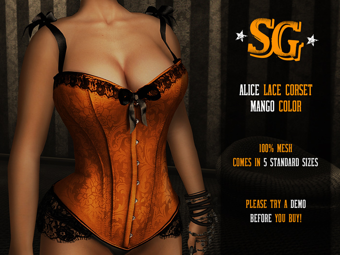 *SG* Alice Lace Corset - Mango