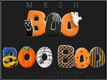 T-3D Creations [ Halloween Cookie Boo ] MICRO MESH - Full Perm -