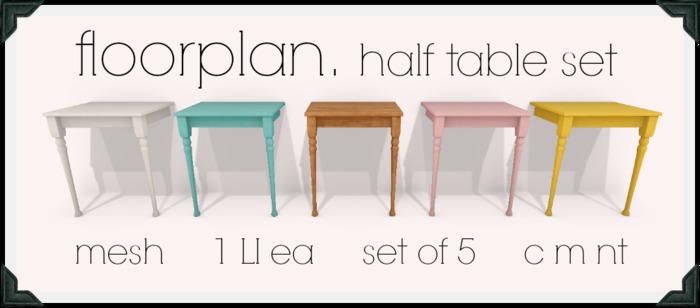 floorplan. half table set [ boxed ]