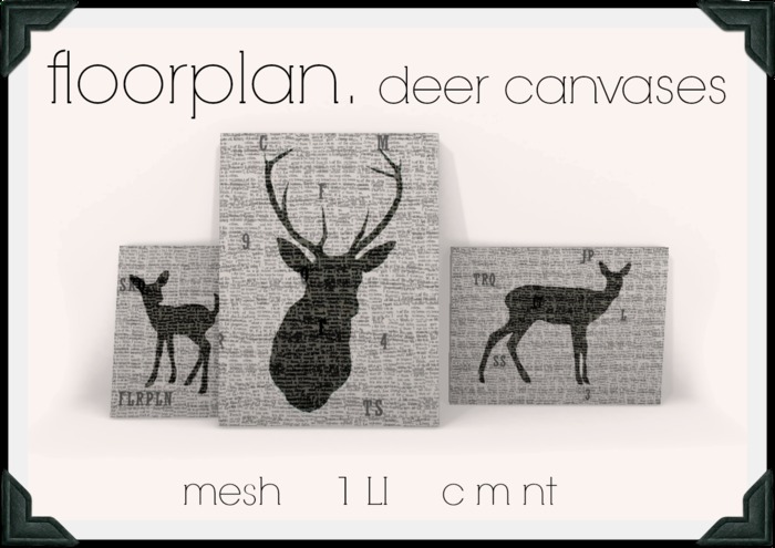 floorplan. deer canvases [ boxed ]