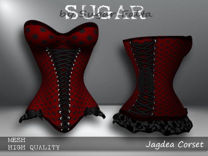 SUGAR Jagdea Corset RED POLKADOT Boxed