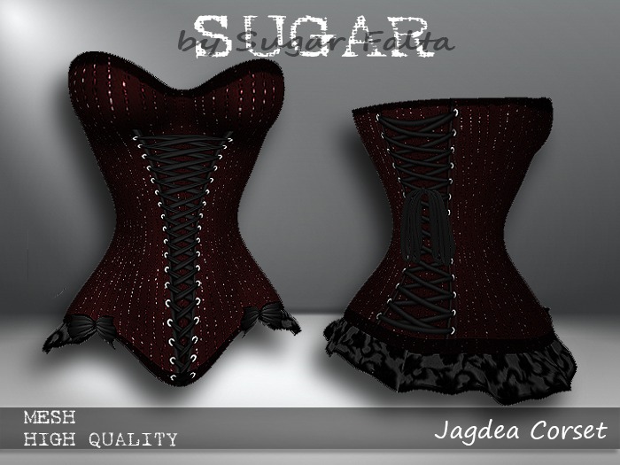 SUGAR Jagdea Corset SPARKLED RUBY Boxed
