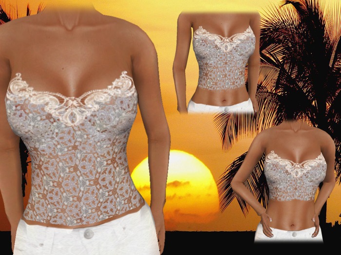 White Lacy Tops 3 lengths