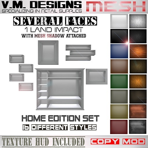 V.M. Designs Mesh Home Edition Entertainment Center & Photo Collection Set