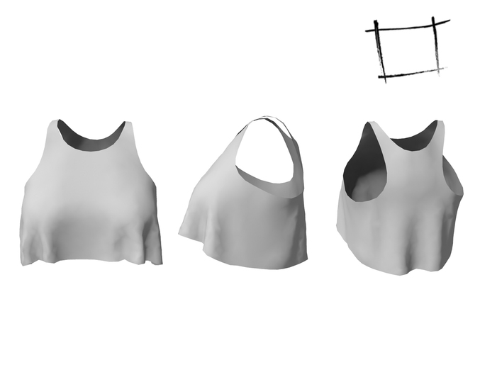 FULL PERM Rigged WC Mesh Women's Crop Racer Back Top
