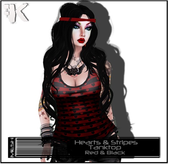 FK! - Heart Stripes Tank Top #2