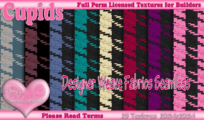 *Cupids Textures * 15 DESIGNER WEAVE FABRICS SEAMLESS