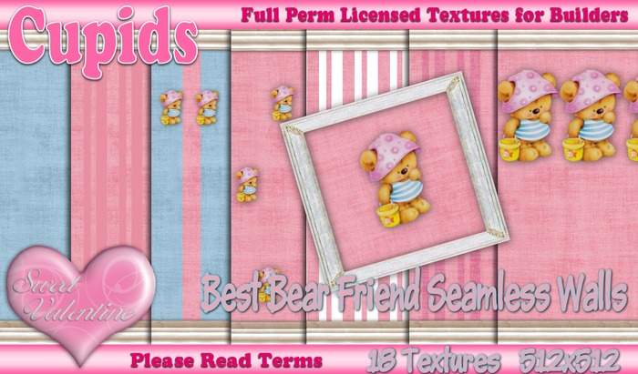 *Cupids Textures * 18 BEST BEAR FRIEND WALLS
