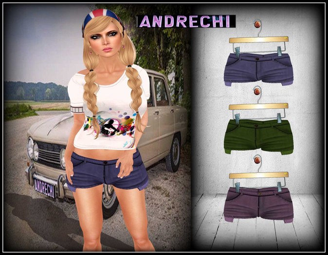 "=AnDreChi="  -Shorts  of  jeans paquete
