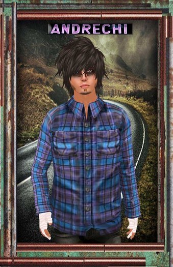 "=AnDreChi=" Check Shirts_mesh_Blue