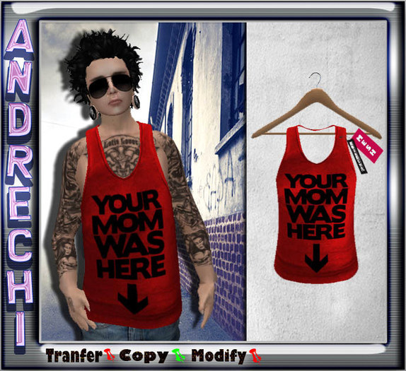 "=AnDreChi="  Mesh tank Top MOM RED