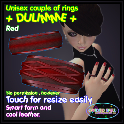 [CS] : + DULIMME + Leather rings Red