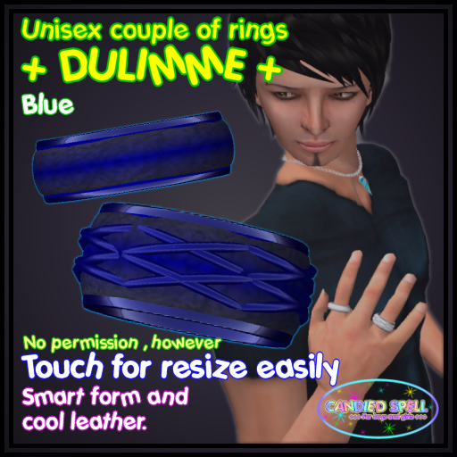 [CS] : + DULIMME + Leather rings Blue