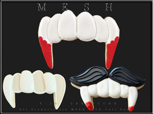 T-3D Creation [ Halloween Cookie Vampire Fangs ] MICRO MESH - Full Perm -