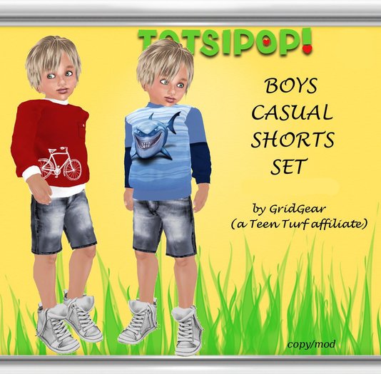 TOTSIPOP! Casual Shorts Child Mesh Clothing Set