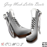 [JB]Grey Mesh Lolita Boots