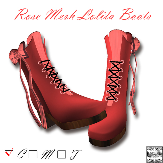 Full Mesh Rose Red Boots