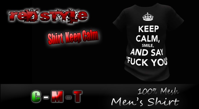 :{Red Style}: Men's Shirt KeepCalm F*