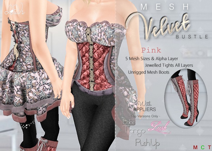 [LuVs] Velvet Bustle Pink + Tango Lush Pushup Appliers